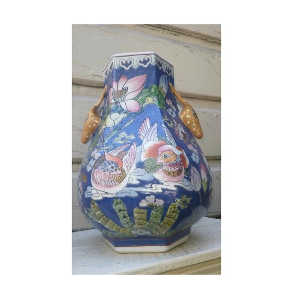 Stunning Antique Chinese Qing Yongzheng Marked Porcelain Horned Antelope handled - Picture 1 of 12